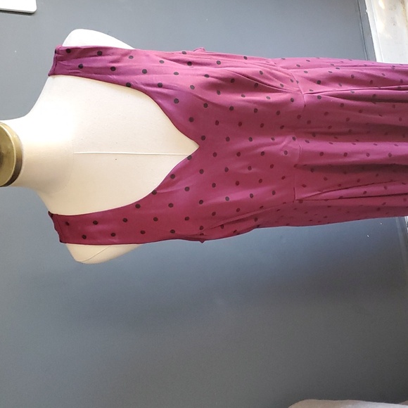 Torrid burgundy purple polka dot skater A line dress size 2 - Picture 3 of 13